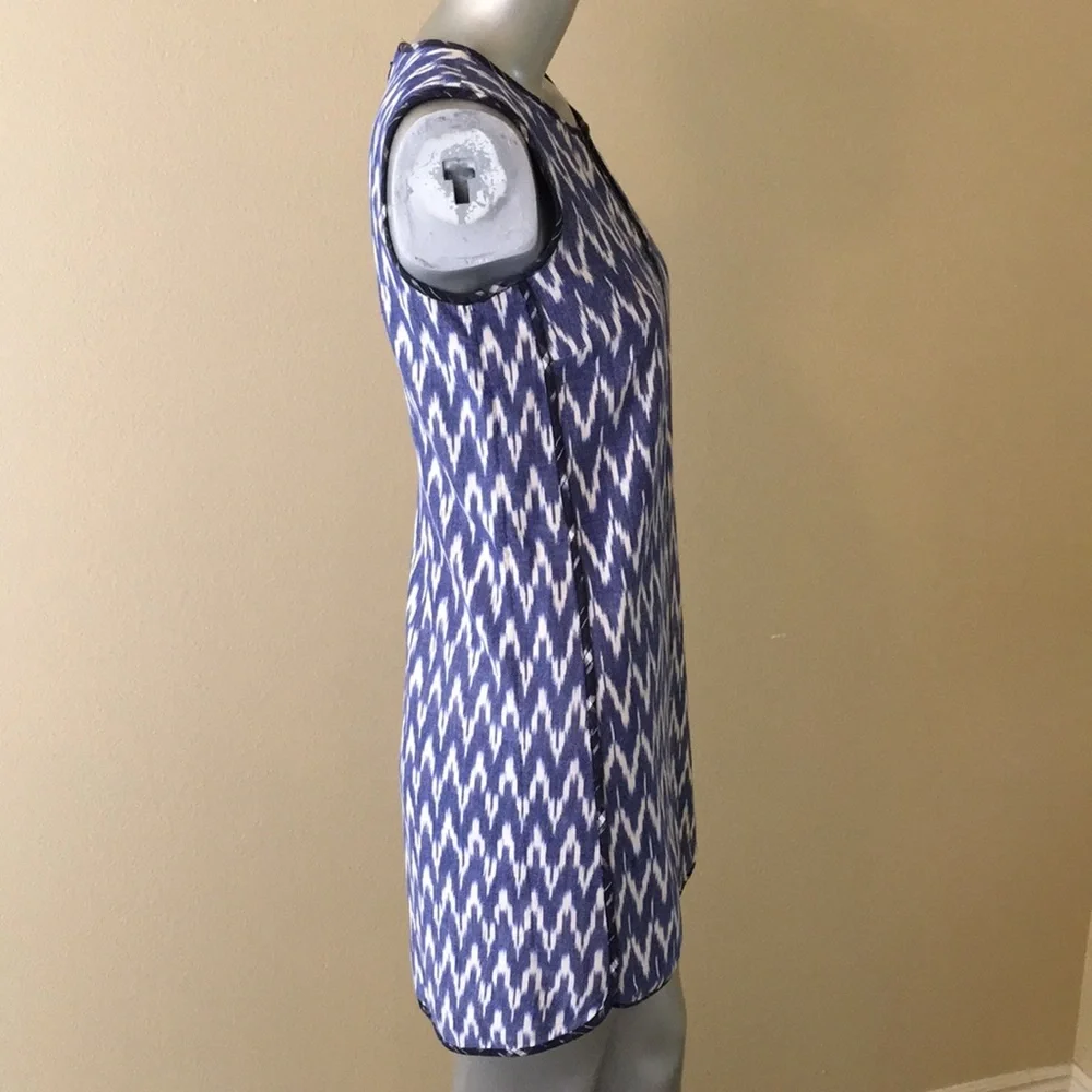 J. Crew sleeveless cotton Ikat shift dress